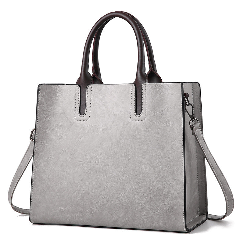 Close-up of the soft PU material on a women's handbag