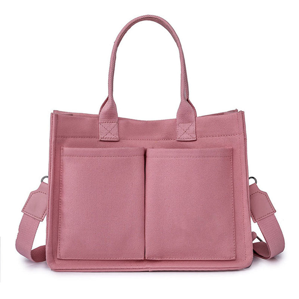 Women's canvas shoulder bag for commuting and shopping