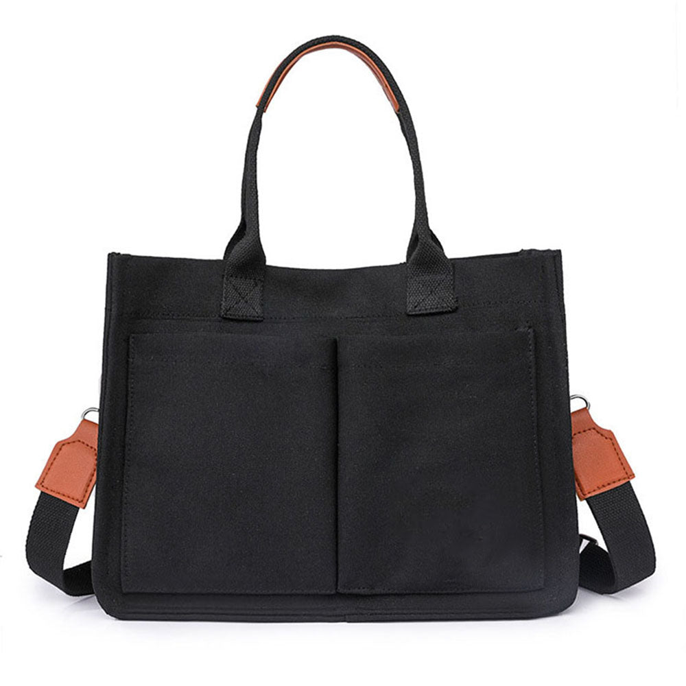 Women's large canvas tote bag for work, college, and everyday use